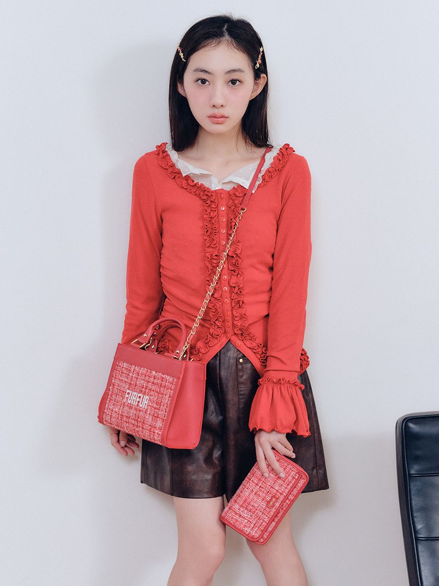 FURFUR「レザーライクショートパンツ」|デニム|