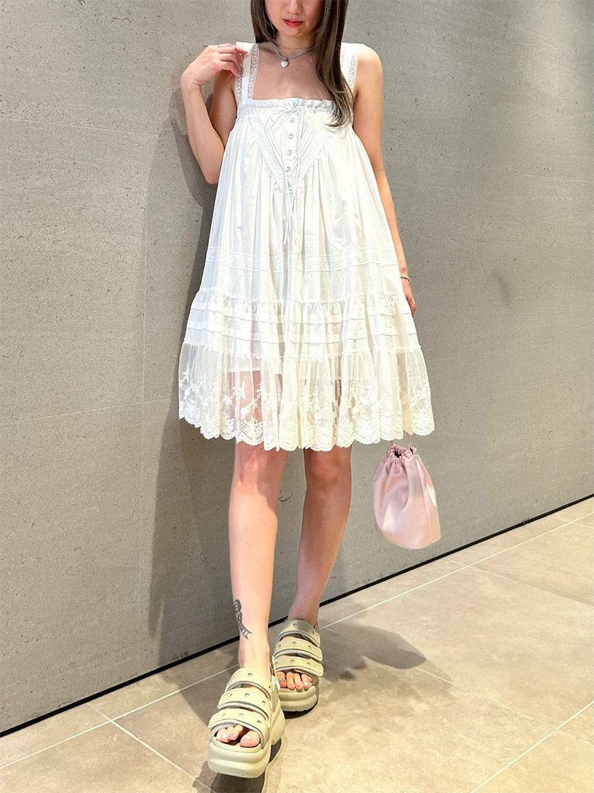 FURFUR「レースデザインチュニックワンピース」|ワンピース|