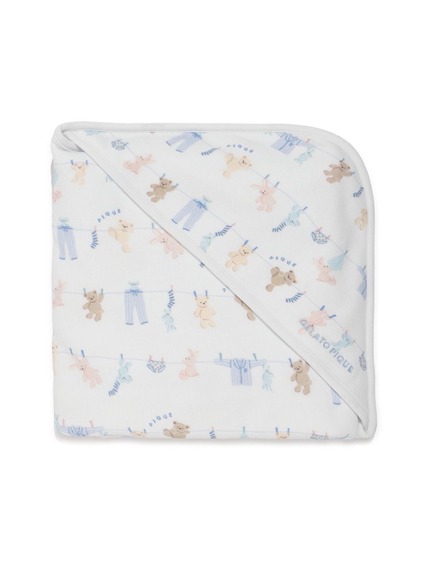 GELATO PIQUE KIDS & BABY「【ラッピング済み】【BABY】ウォッシングアニマル柄スタイ&総柄ブランケットSET」|その他ベビー用品|