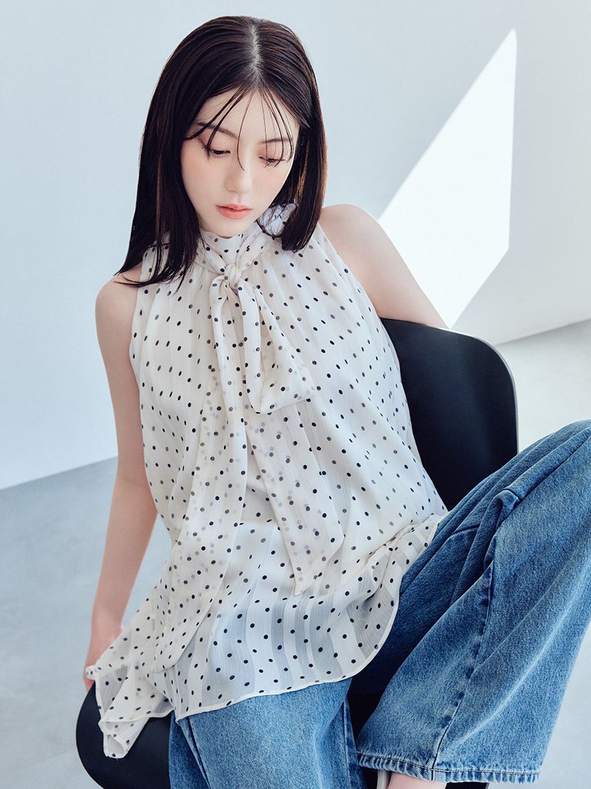 FRAY I.D「リボンタイホルターブラウス」|シャツ・ブラウス|