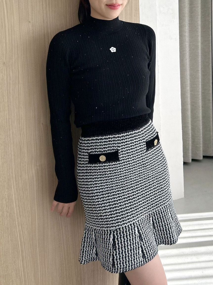 LILY BROWN「【WEB・一部店舗限定カラー】【LILY BROWN&times;MARY QUANT】ツイードニットスカート」|スカート|