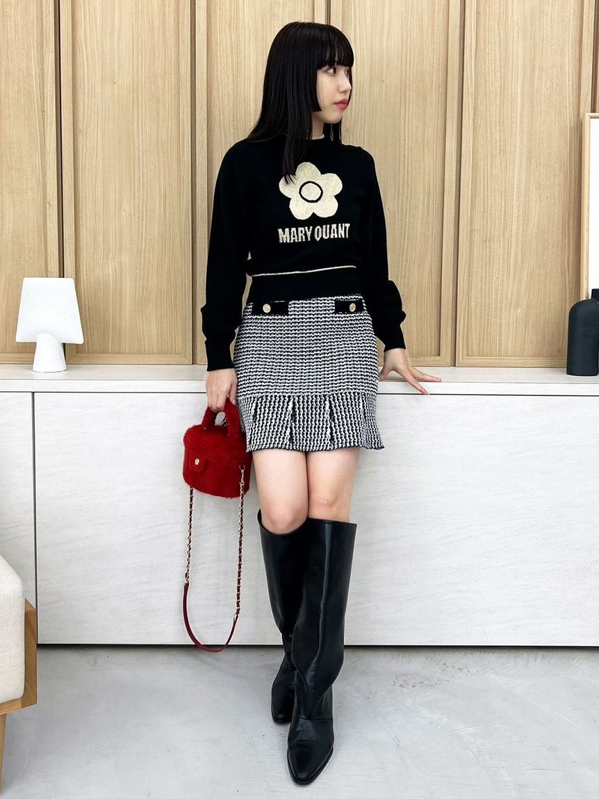 LILY BROWN「【WEB・一部店舗限定カラー】【LILY BROWN&times;MARY QUANT】ツイードニットスカート」|スカート|