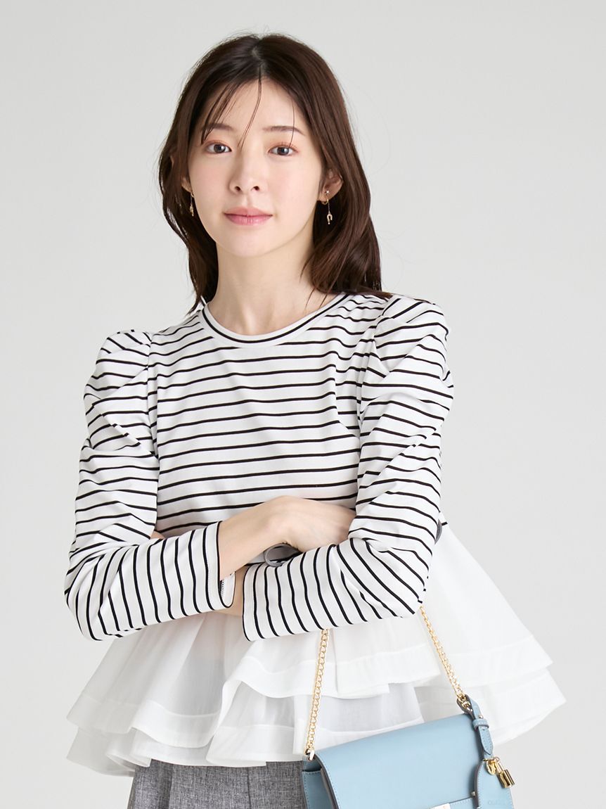 CELFORD「ペプラムドッキングカットトップス」|Tシャツ・カットソー|