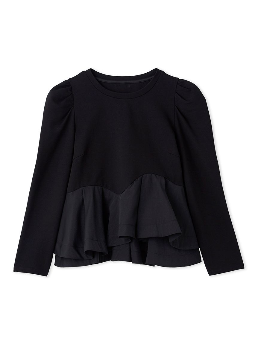 CELFORD「ペプラムドッキングカットトップス」|Tシャツ・カットソー|BLK