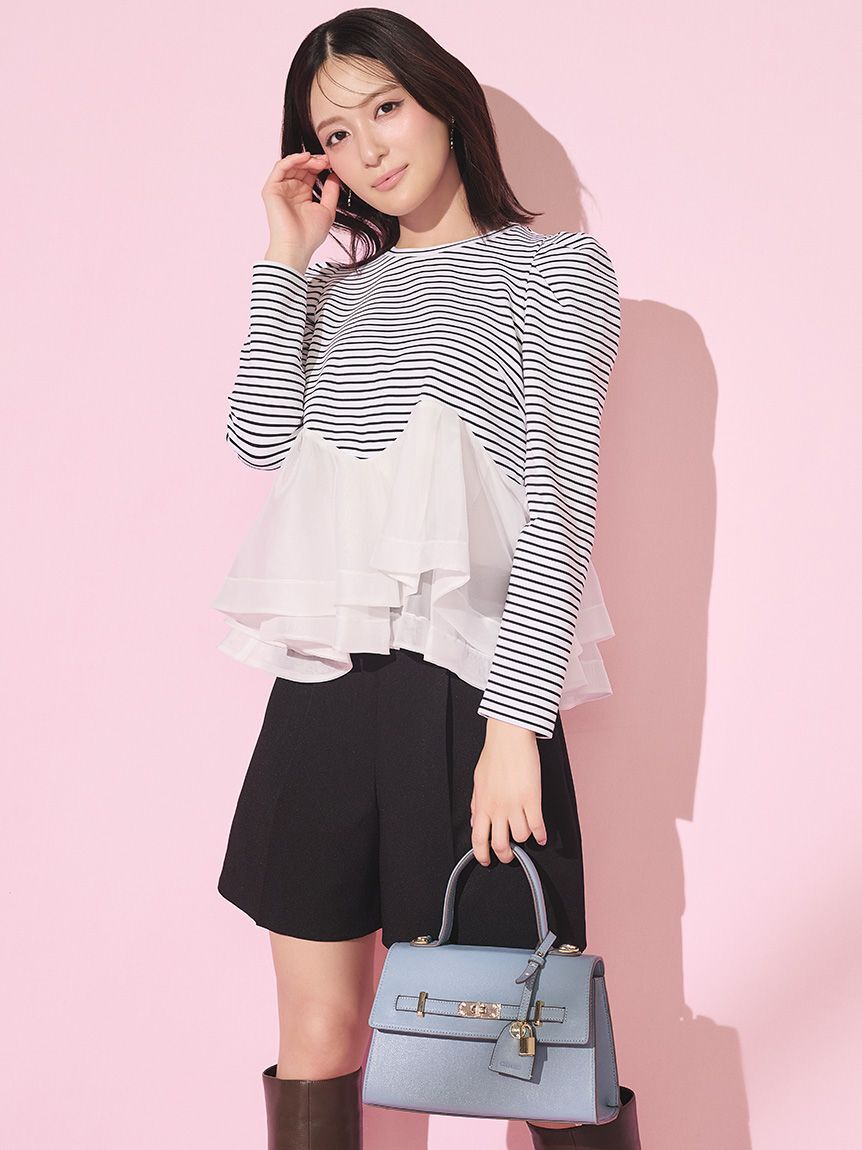 CELFORD「ペプラムドッキングカットトップス」|Tシャツ・カットソー|BORDER