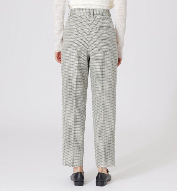  「ガンクラブチェックインタックテーパードパンツ」|スラックス|