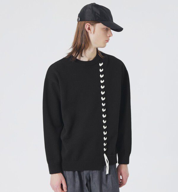  「クラフトスレッドプルオーバー」|ニット・セーター|ブラック