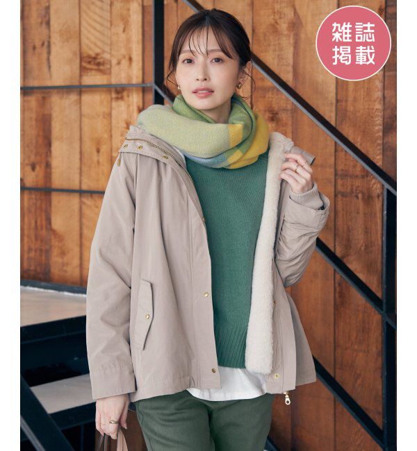 ikka「ライナー付き3WAYマウンテンパーカー」|ブルゾン・スタジャン|ベージュ