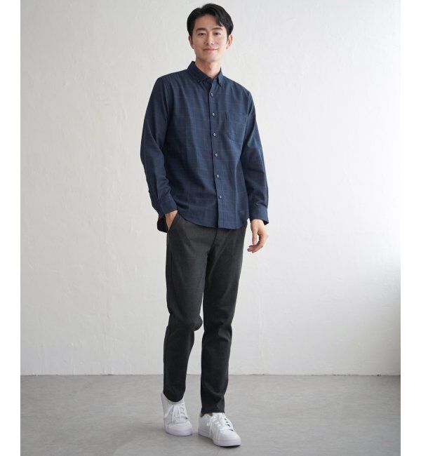 ikka「GOKU楽パンツ EASY STRETCH 起毛チェック5P」|その他|