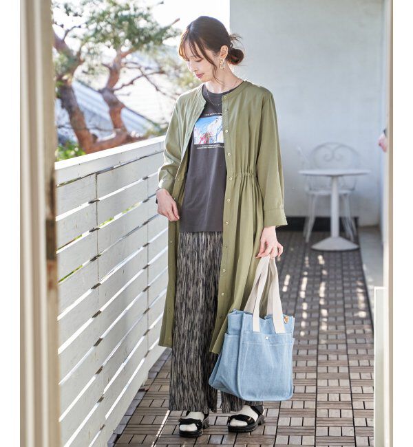 ikka「キャンバスパイピングビッグトートバッグ」|その他|