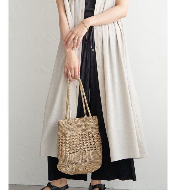 ikka「雑材ラメメッシュトートバッグ」|その他|