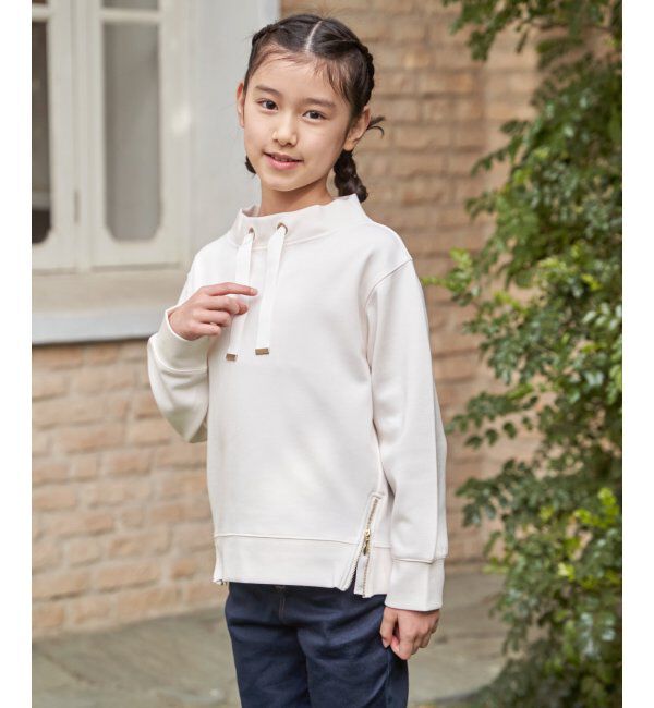 ikka kids「【親子コーデ】カノコダンボールサイドジップスピンドルプルオーバー（120~160cm）」|Tシャツ・カットソー|