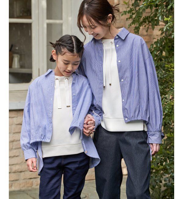 ikka kids「【親子コーデ】カノコダンボールサイドジップスピンドルプルオーバー（120~160cm）」|Tシャツ・カットソー|