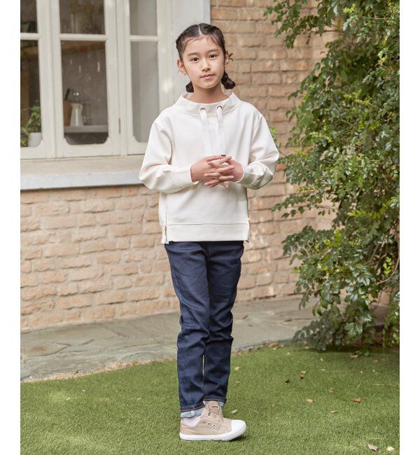 ikka kids「【親子コーデ】カノコダンボールサイドジップスピンドルプルオーバー（120~160cm）」|Tシャツ・カットソー|