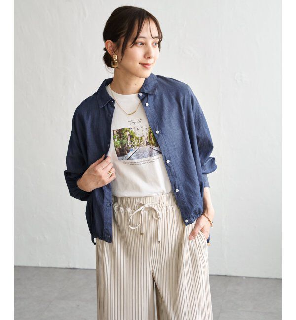 ikka「【雑誌InRed4月号掲載】ドロストロングテールシャツ【親子コーデ】」|シャツ・ブラウス|