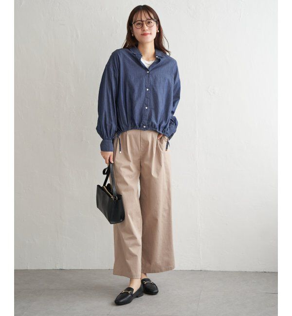 ikka「【雑誌InRed4月号掲載】ドロストロングテールシャツ【親子コーデ】」|シャツ・ブラウス|