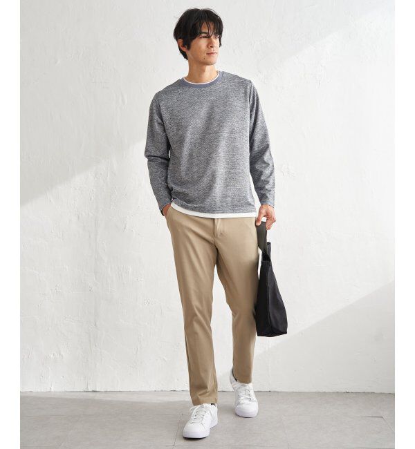 ikka「【雑誌MonoMax4月号掲載】速乾ピケレイヤードロンT「小泉孝太郎さん着用モデル」」|Tシャツ・カットソー|