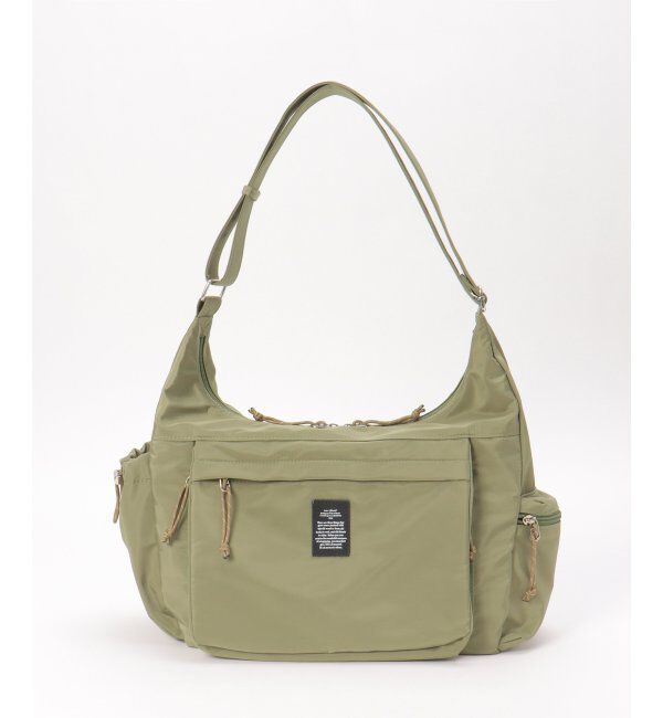 ikka「撥水10ポケットビッグショルダーバッグ」|その他|オリーブ