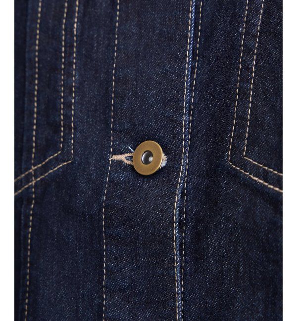 ikka「【雑誌InRed4月号掲載】ストレッチデニムノーカラーシャウター【親子コーデ】」|ノーカラーコート|