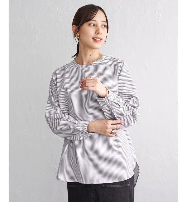 ikka「【雑誌InRed4月号掲載】ニットベストブラウスセット【2点セット】」|シャツ・ブラウス|