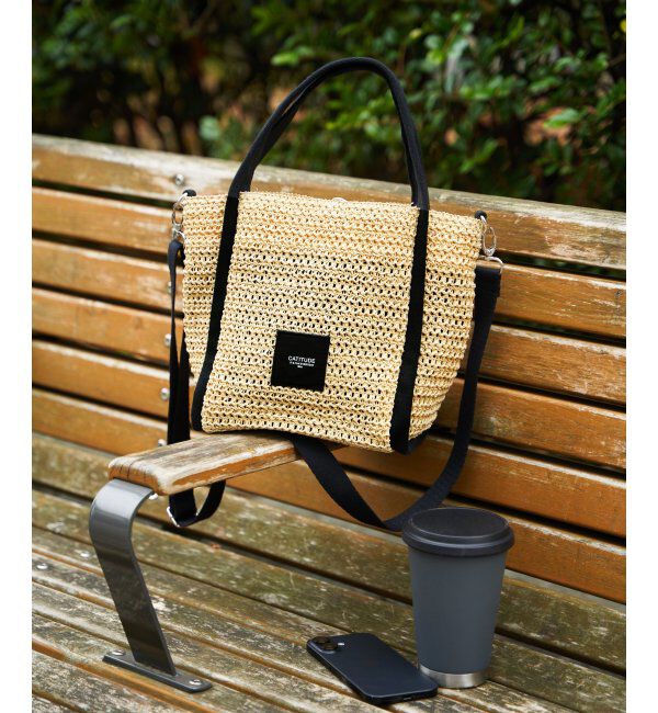 ikka「雑材パイピングトートバッグ」|その他|オフホワイト