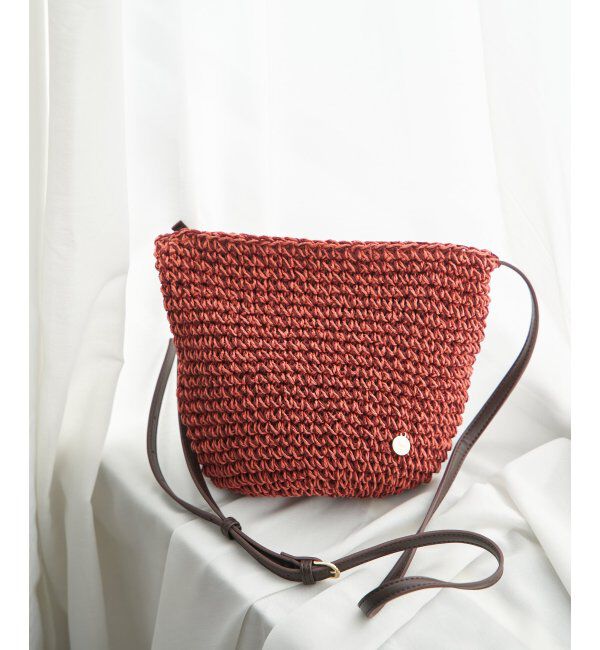 ikka「雑材こま編み2WAYショルダーバッグ」|その他|ピンク
