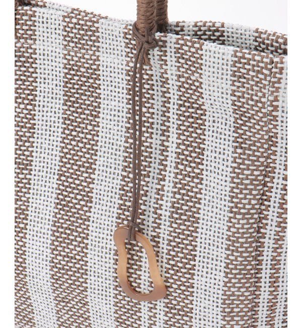 ikka「雑材ストライプトートバッグ」|その他|