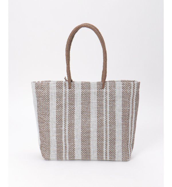 ikka「雑材ストライプトートバッグ」|その他|