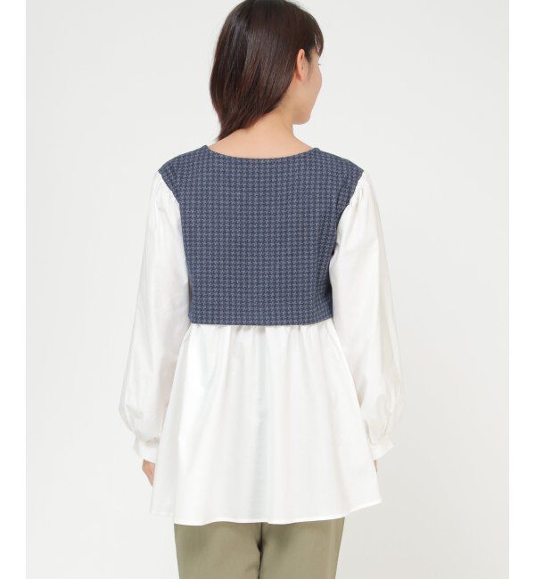 Lbc with Life「ジャカードドッキングブラウス」|シャツ・ブラウス|