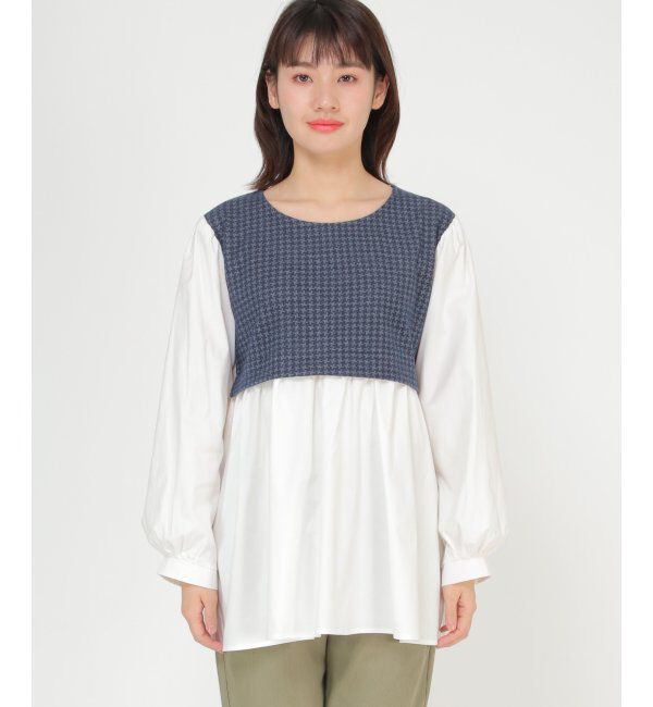 Lbc with Life「ジャカードドッキングブラウス」|シャツ・ブラウス|