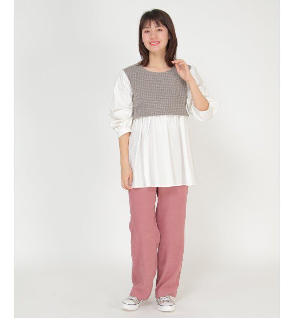 Lbc with Life「ジャカードドッキングブラウス」|シャツ・ブラウス|