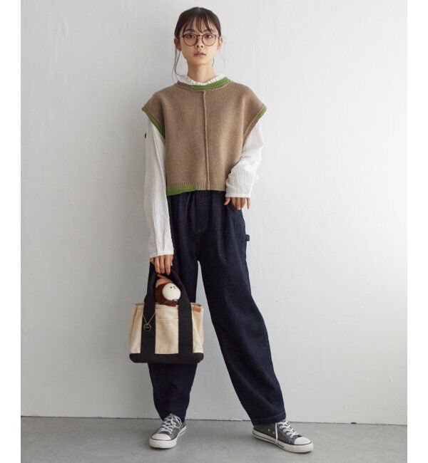 Lbc with Life「アシメハンドステッチニットベスト」|ニット・セーター|