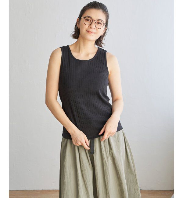 Lbc with Life「コットンUSA針抜きタンクトップ」|キャミソール|