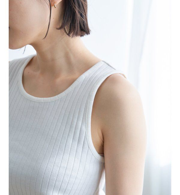 Lbc with Life「コットンUSA針抜きタンクトップ」|キャミソール|