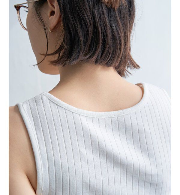 Lbc with Life「コットンUSA針抜きタンクトップ」|キャミソール|