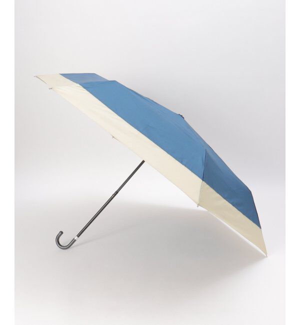 Lbc with Life「切り継ぎバイカラー折りたたみ傘 ミニ傘 晴雨兼用」|傘|ネイビーブルー