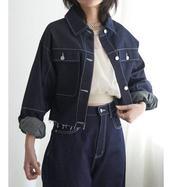 VENCE share style「リジットデニムショートジャケット」|その他|