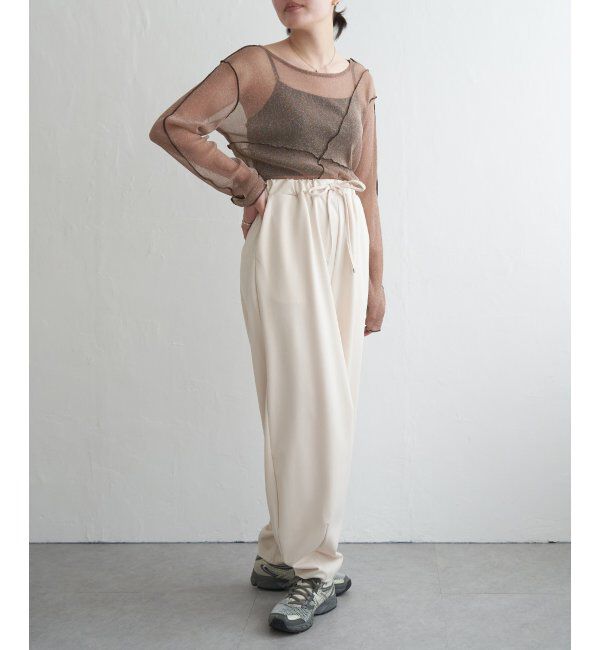 VENCE share style「ラメチュール切り替えプルオーバー」|Tシャツ・カットソー|