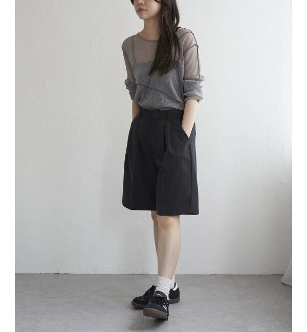 VENCE share style「ラメチュール切り替えプルオーバー」|Tシャツ・カットソー|