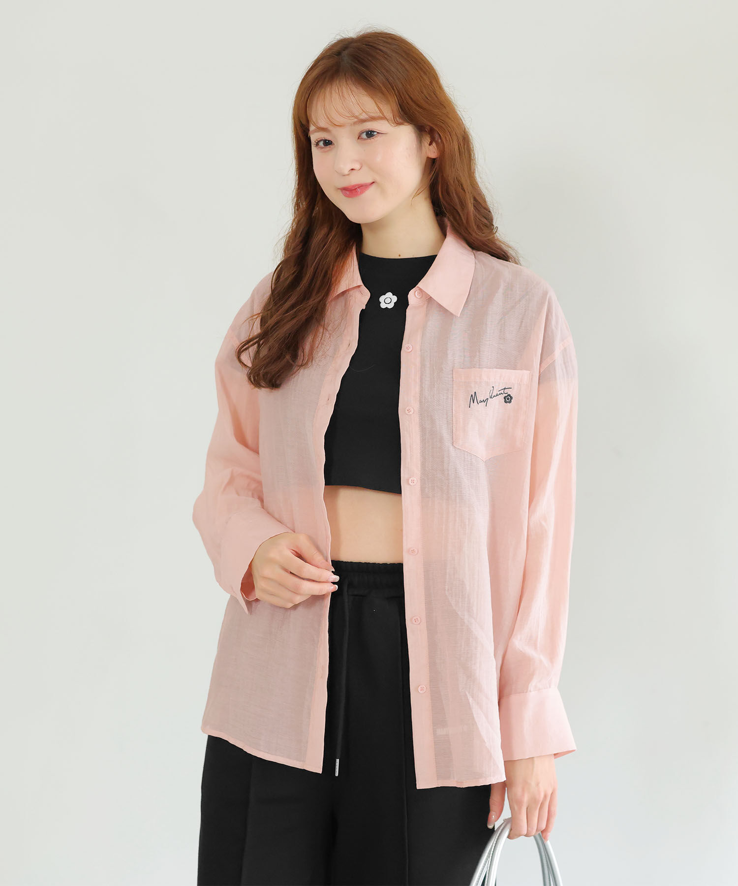 MARY QUANT「シアーUVシャツ ブラウス」|シャツ・ブラウス|ピンク