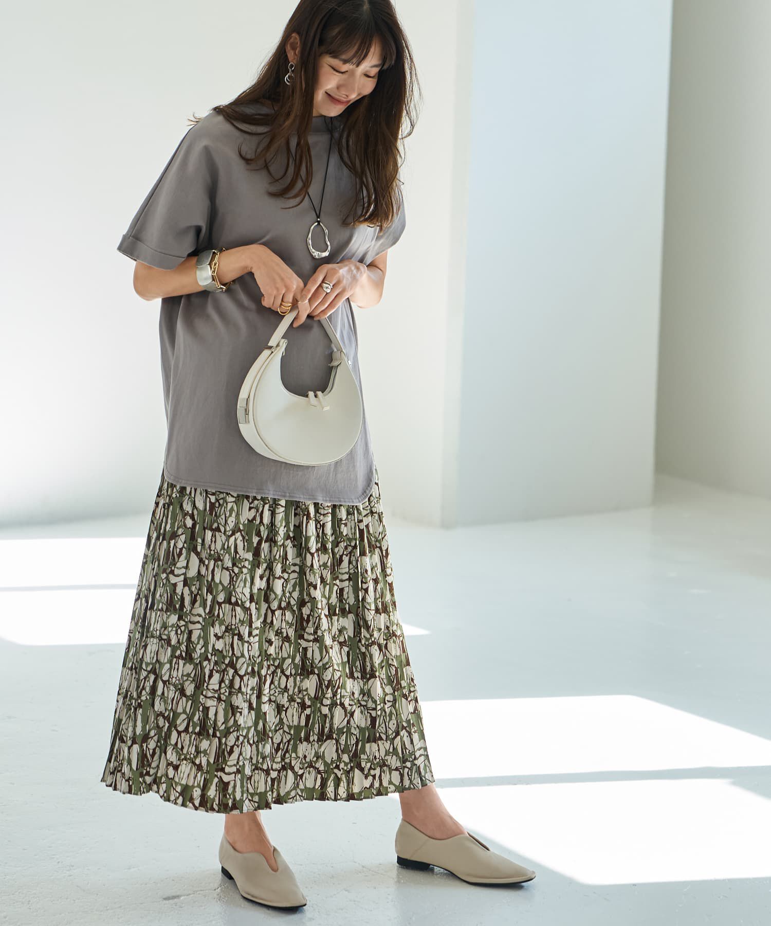 STYLE DELI「【LUXE】ペイントアート柄プリーツスカート」|スカート|