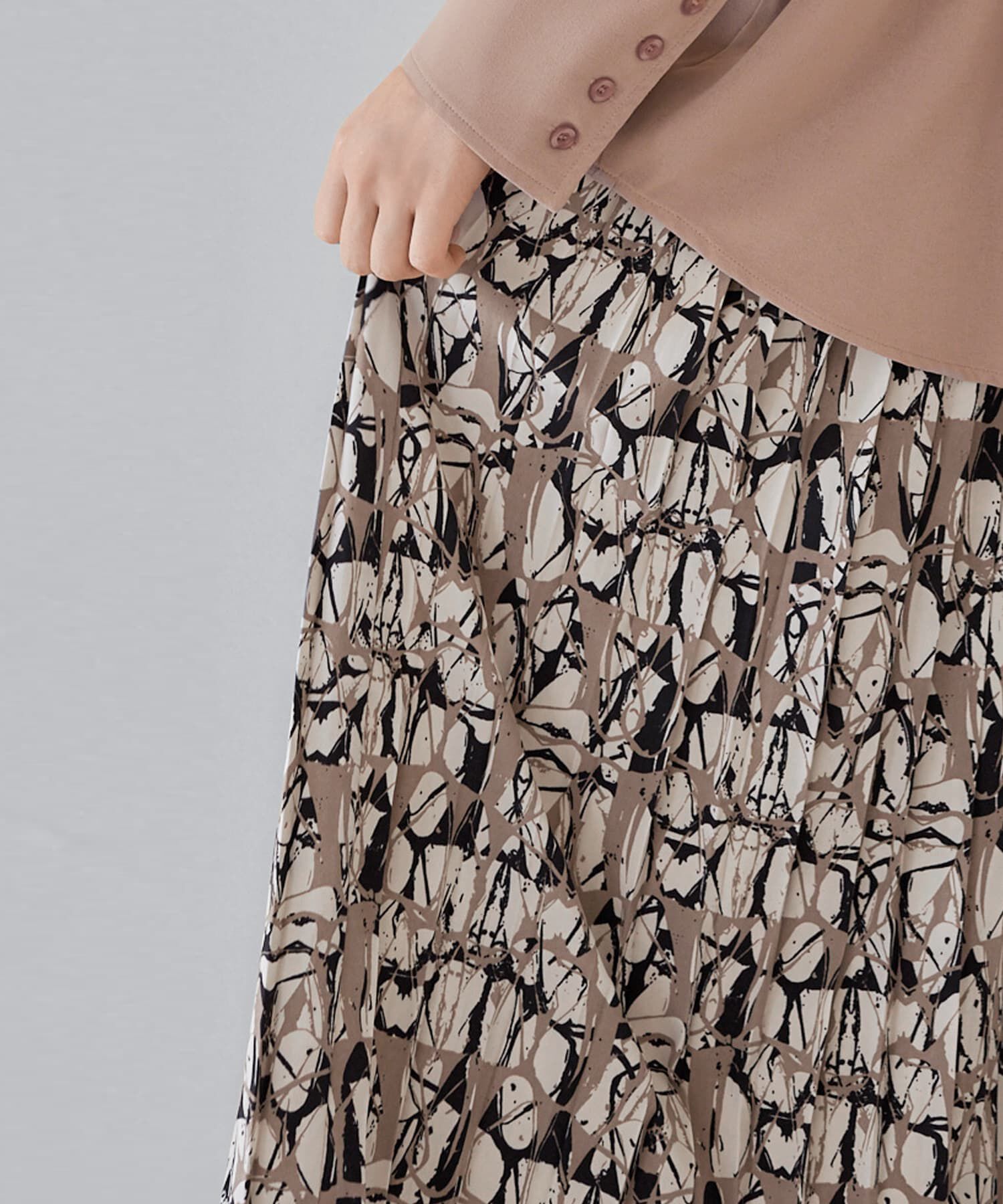 STYLE DELI「【LUXE】ペイントアート柄プリーツスカート」|スカート|