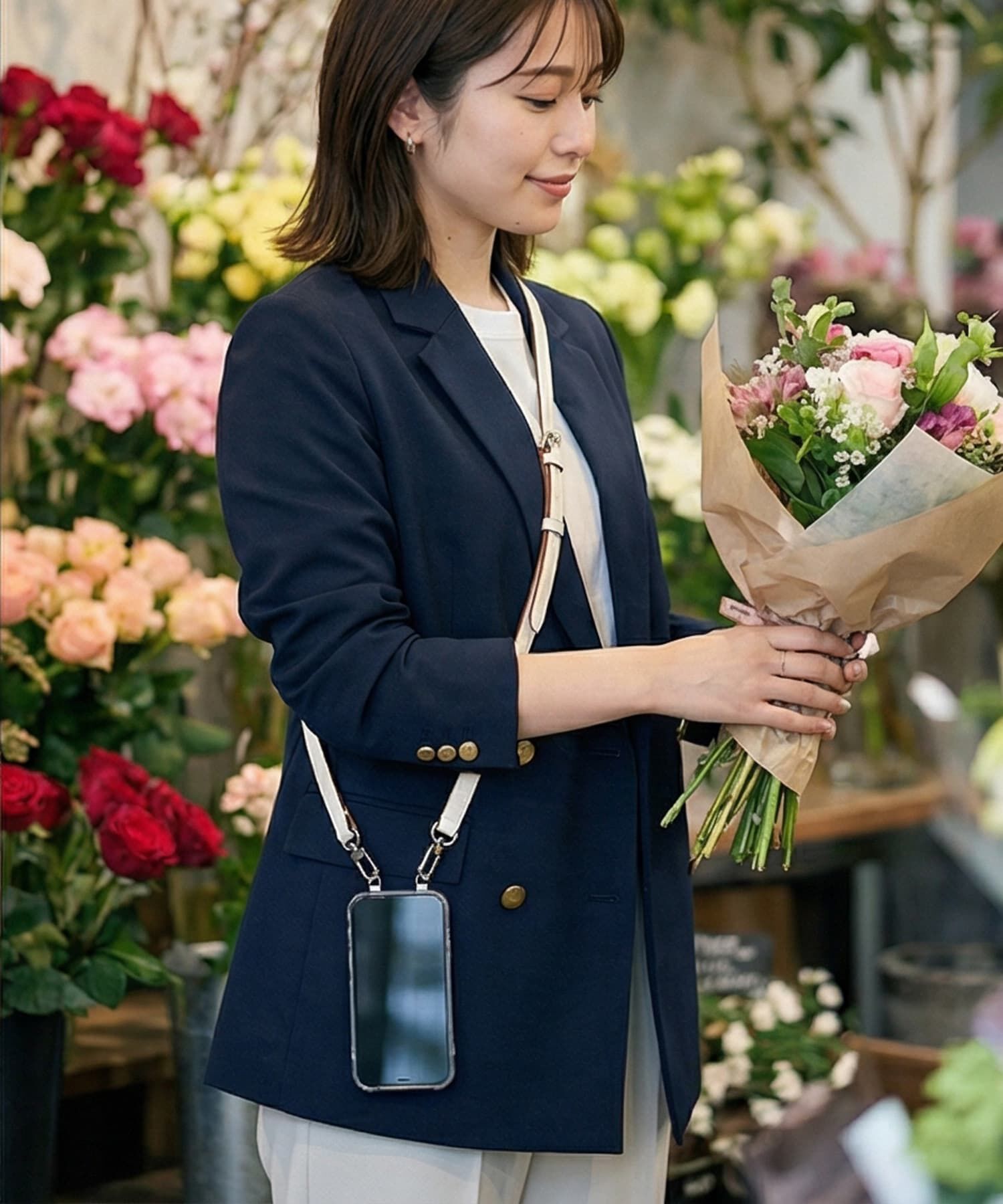 STYLE DELI「【DELI by】リアルレザースマホショルダーストラップ」|モバイルケース|