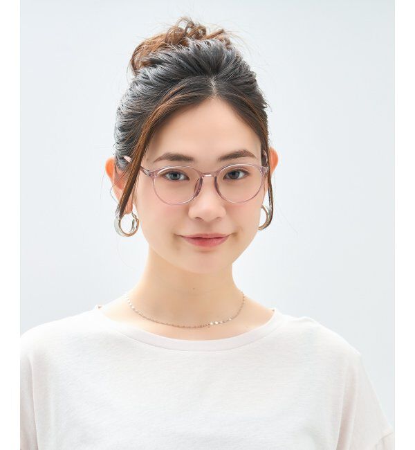  「ボストン型 メガネ(XSサイズ) レディース キッズ用｜伊達メガネ 度付きメガネ｜可愛い  レンズ交換券付」|メガネ|ピンク