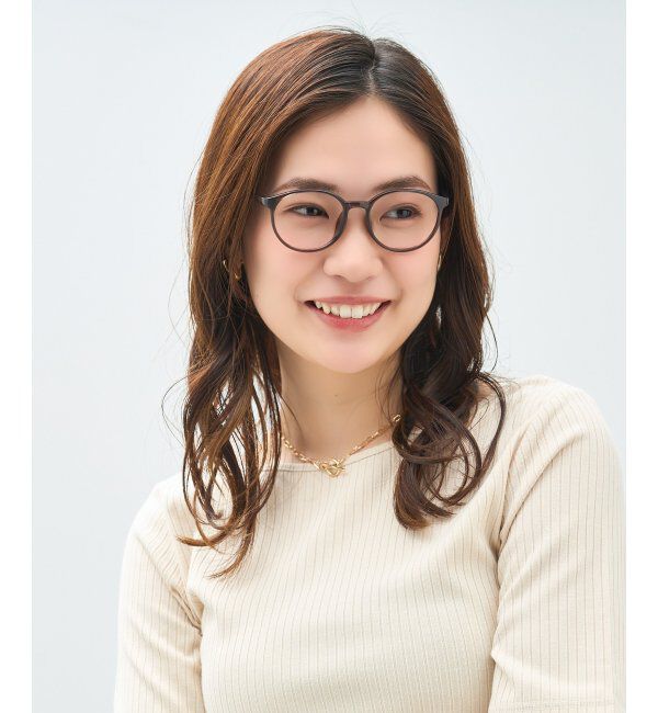  「ボストン型 メガネ(XSサイズ) レディース キッズ用｜伊達メガネ 度付きメガネ｜可愛い  レンズ交換券付」|メガネ|薄ブラウン1