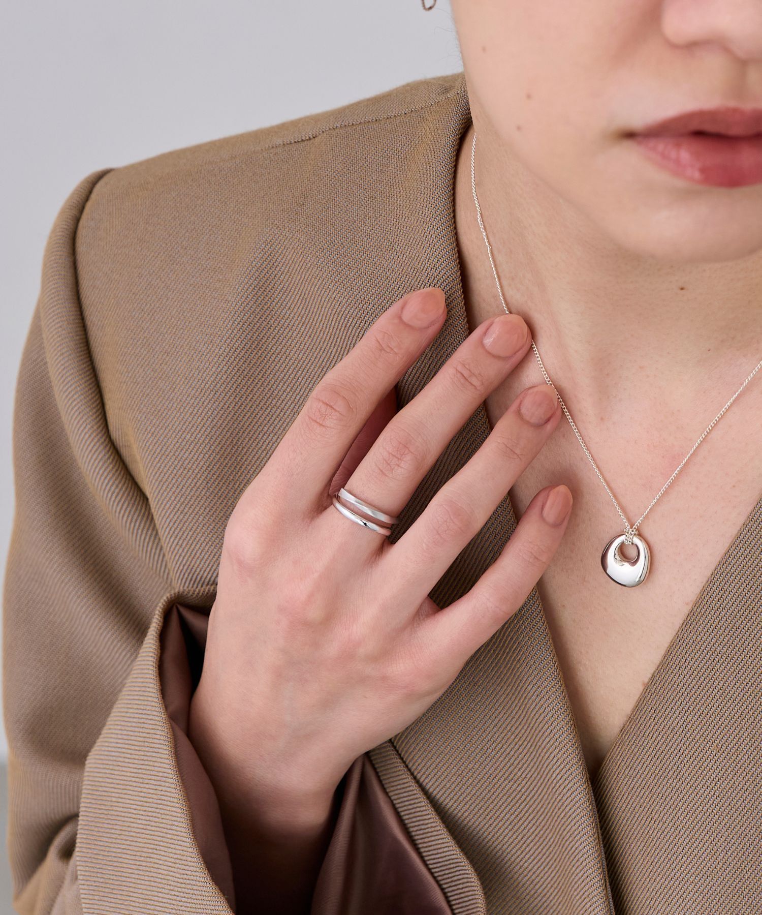 JUPITER「【SV925】ダイヤモンドカーブリング/シルバー」|リング|