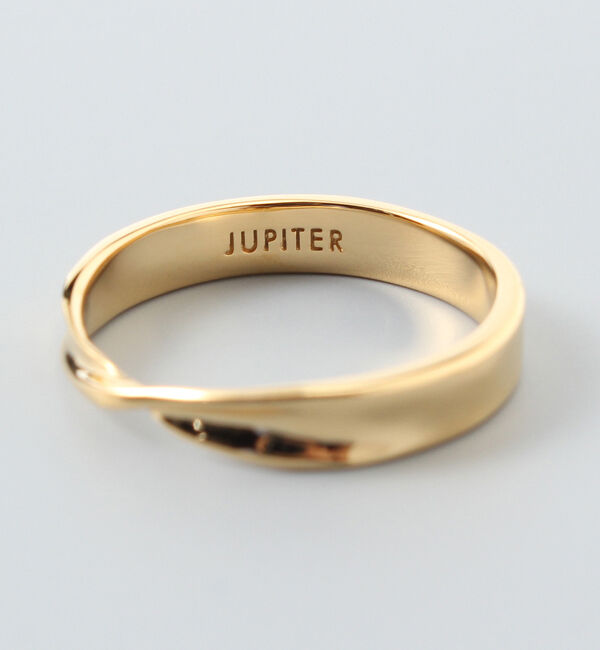 JUPITER「【SV925】リボンクロスリング/ペア/ゴールド」|リング|
