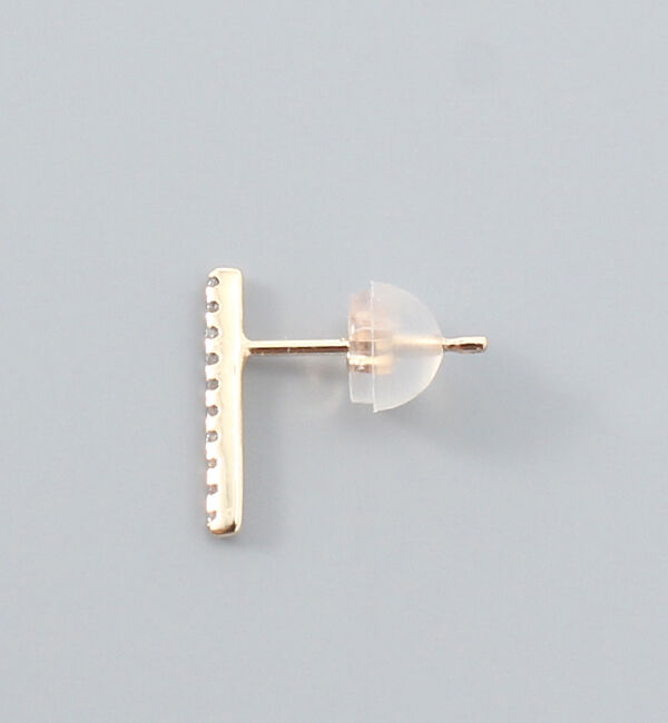 JUPITER「【K10】ダイヤモンドバーピアス /片耳」|ピアス|