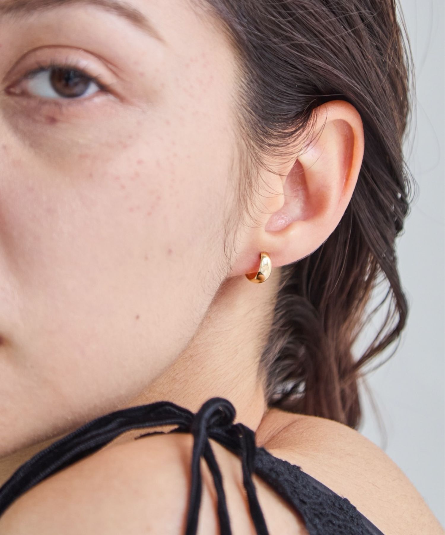 JUPITER「【K10】プランプフープピアス/ユニセックス/ゴールド」|ピアス|