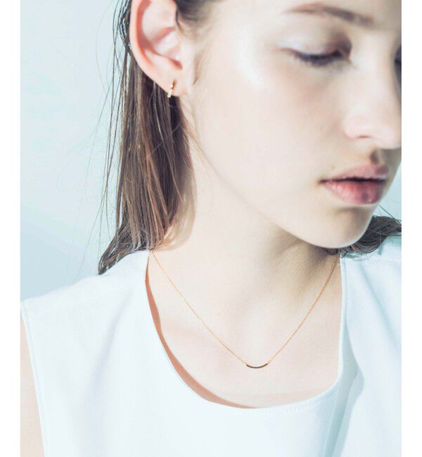 ete「K18YG クレール サークル ミラーボールカット ネックレス」|ネックレス|